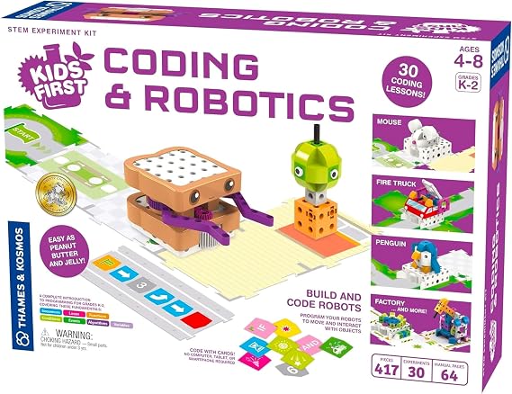 Kids First Coding & Robotics | No App Needed | Grades K-2 | Intro To Sequences, Loops, Functions, Conditions, Events, Algorithms, Variables | Parents Choice Gold Award Winner | by Thames & Kosmos