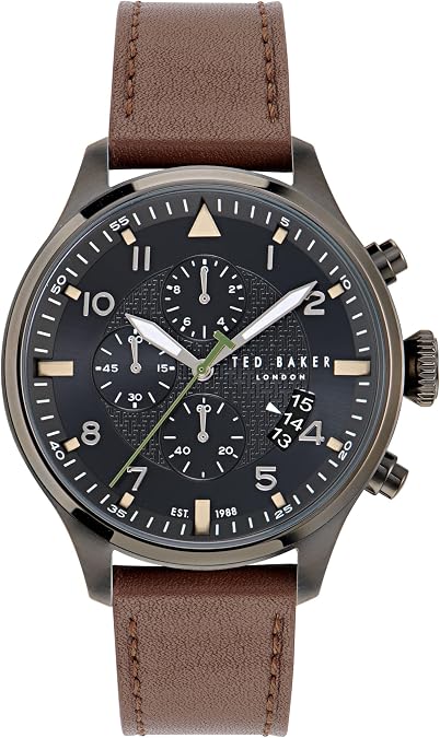 Ted Baker Gents Brown Leather Strap Watch