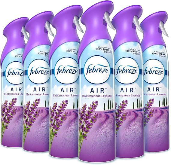 Febreze Air, Mediterranean Lavender, 8.8 Oz Aerosol Spray, 6/carton