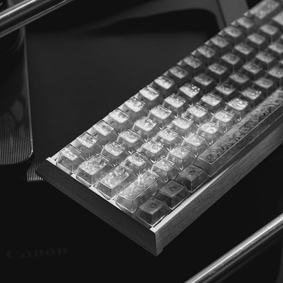 Crystal Clear Translucent Keycaps,Shine Through Keyboard Keycaps