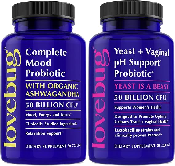 LOVEBUG Yeast Support and Mood Support Probiotics Bundle