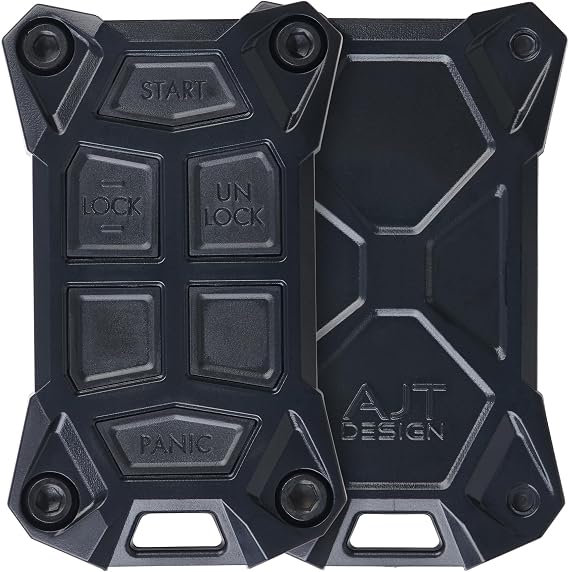 AJT DESIGN Replacement Key Fob Case Compatible with 2014-2018 Chevrolet Silverado, GMC Sierra | 2013+ Chevy Colorado, GMC Canyon | 2012+ Suburban, Tahoe, Yukon | GMC / Chevy Key Fob Shell - Black