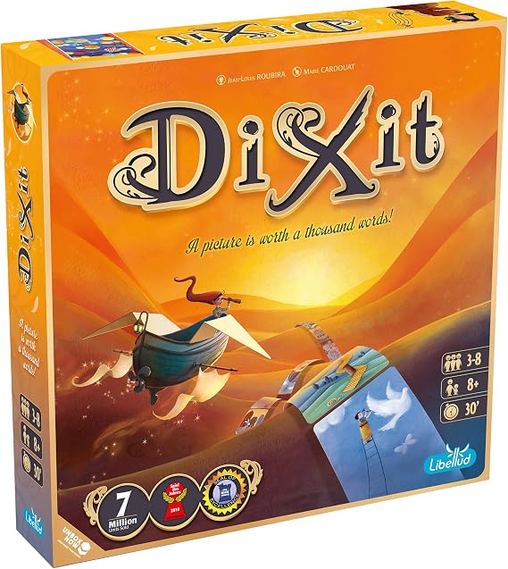 Asmodee Dixit Board Game - Award-Winning Storytelling Party Games for Adults & Kids, Creative Imagination, Parties with Friends, Family Fun for Adults, 3-6 Players Ages 8+, 30 Minute Playtime | For storytelling fun, craft clever clues, Rewards creativity without being obvious, Award-winning art, memorable every round