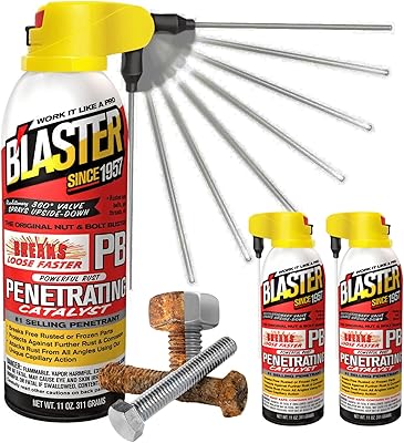 2-Pack PB Blaster Penetrating Catalyst with PowerStraw 11 oz Each | Rust Penetrant Oil for Stuck Bolts & Nuts | Precision Spray, Loosens Rust, Corrosion Protection | Original PB Blaster Formula