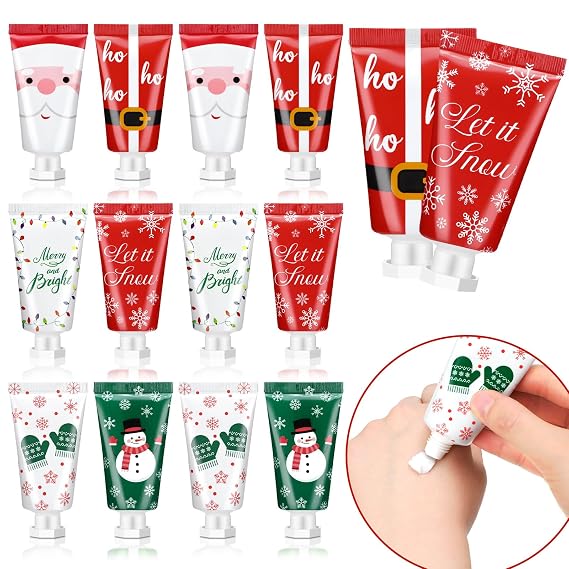 12 Pcs Christmas Hand Cream Gift Set Bulk Mini Lotion Stocking Stuffers