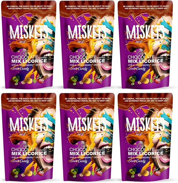 Sütlü Çikolata Kaplı Karışık Meyve Aromalı Licorice 120 gr – Çilek, Elma, Portakal x 6 Adet