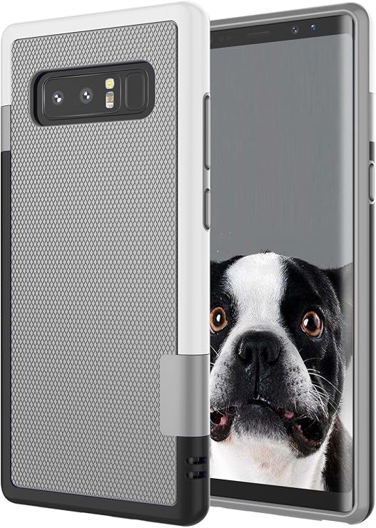 Galaxy Note 8 Case, Note 8 Cover, Jeylly [3 Color] Slim Hybrid Impact Rugged Soft TPU & Hard PC Bumper Shockproof Protective Anti-Slip Case Cover Shell for Samsung Galaxy Note 8 SM-N950 - Light Gray