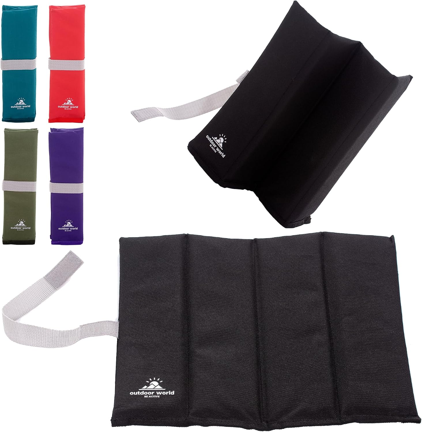 Outdoor World Folding Sit Mat - Thermally Insulated, Waterproof, Moistureproof, Portable Seat Pad - Lightweight Sitting Cushion for Outdoor Camping Park Picnic Hiking Fishing Beach Playground