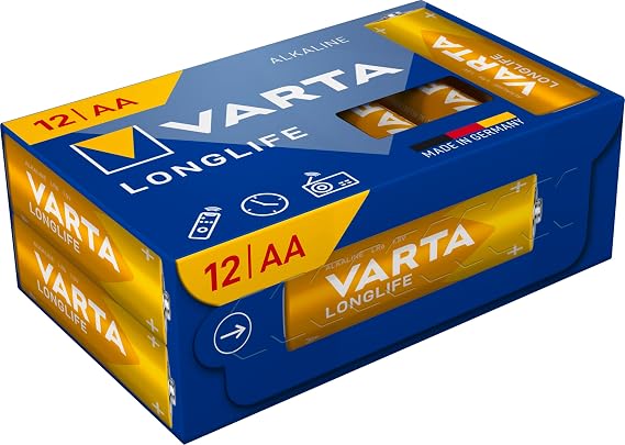 VARTA Longlife AA Alkalin Kalem Pil, LR6, 1,5 V, 12'li Paket