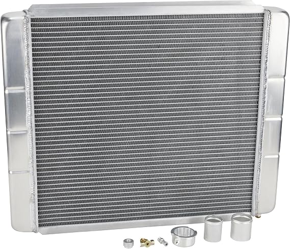 Speedway Motors U-Weld-It Custom Aluminum Radiator Kit, 24 x 19 Universal Fit Lightweight Furnace-Brazed 2-Row Performance Core with Billet Filler Neck for Crossflow or Downflow