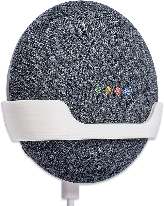 Wall Mount for Google Home Mini, Google Home Mini Wall Bracket - Full, White - Made in UK