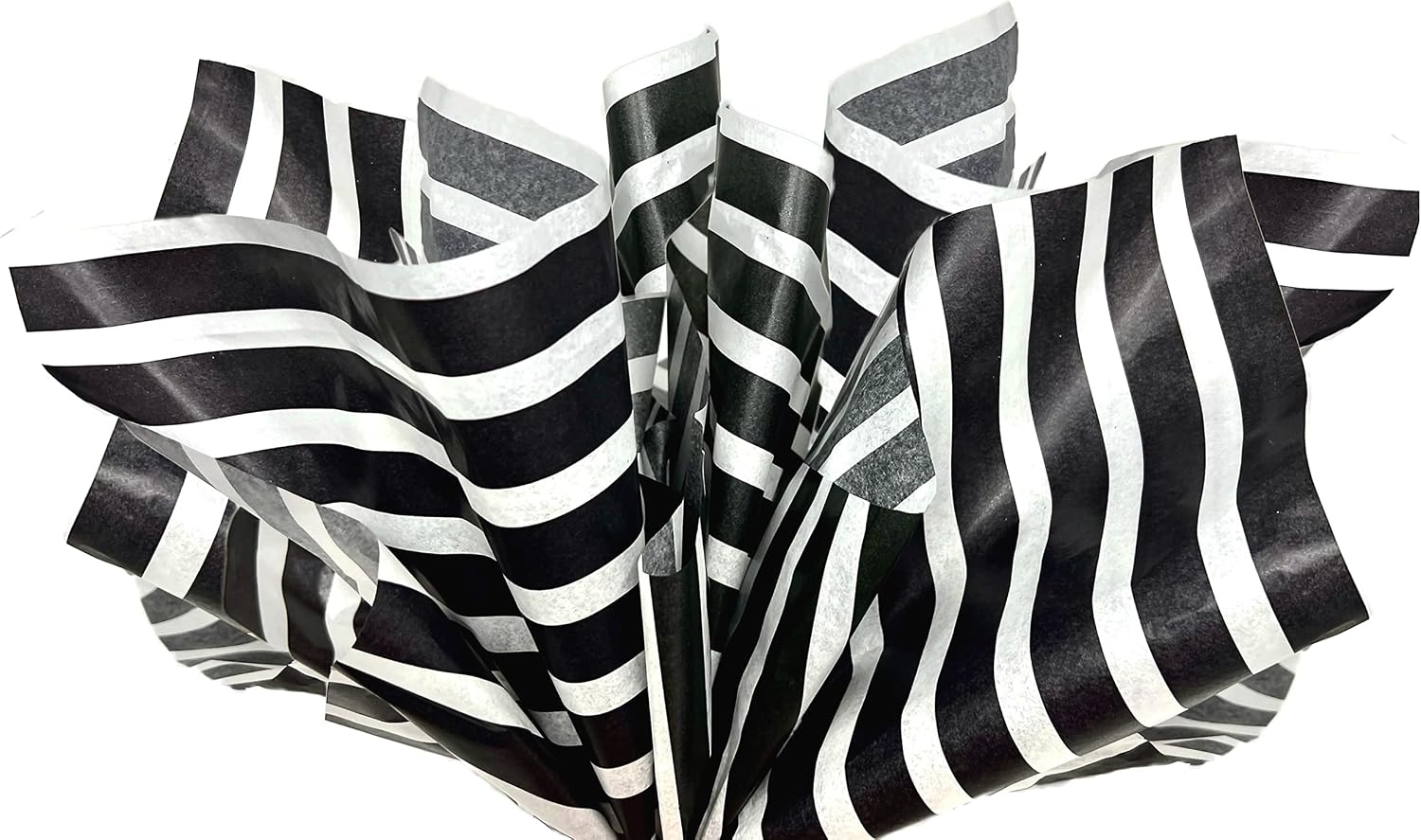 Premium Tissue Paper Black & White Stripes Tissue Paper 20 X 30-24 Sheet