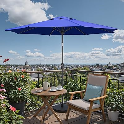 Patio Umbrellas, Pool Umbrella, Outdoor Umbrella with Push Button TiltCrank, Deck Umbrellas, Market Umbrela Table for Backyard, Deck, Garden, Pool