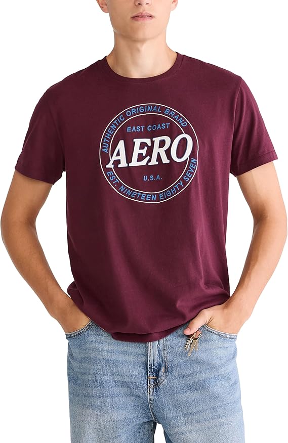 AEROPOSTALE Men's 87 Circle Graphic Tee