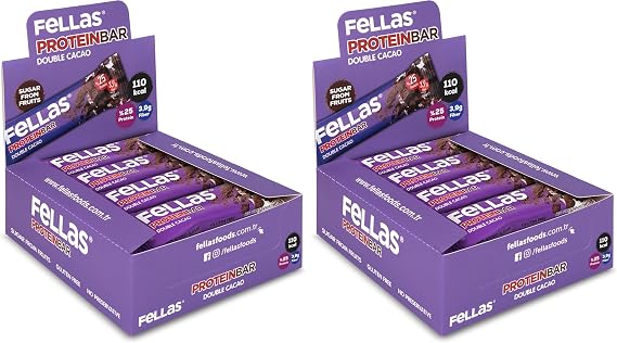 Fellas Protein Bar, Duble Kakaolu (12 x 32gr) (2 paketi)