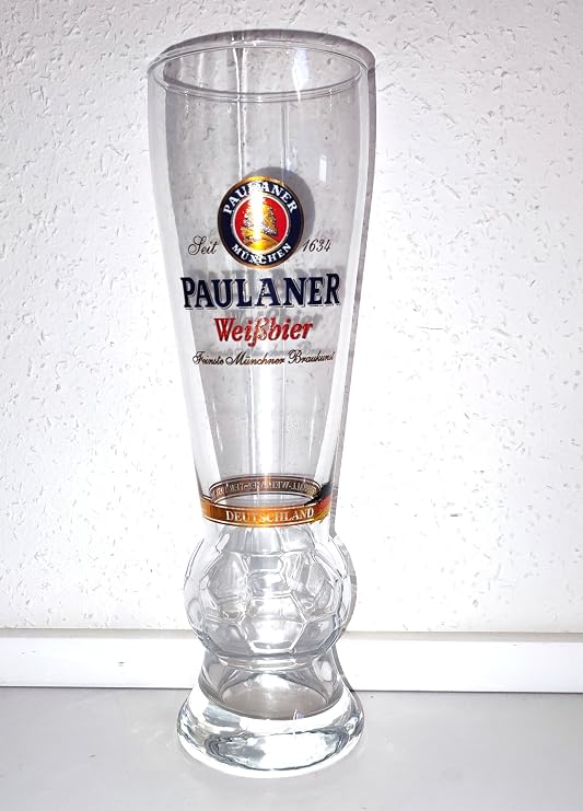 Rahm Paulaner/Weißbier Glass/Exclusive Glass/Germany/1 x 0.5 Litre/Beer Glass/Glasses/Wheat Glass