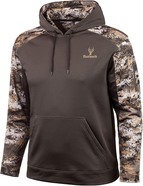 Huntworth mens Heather Performance Fleece Hoodie