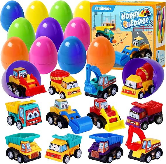 ZenBombs Easter Eggs with Cars Inside - 20 PCS Prefilled Easter Eggs