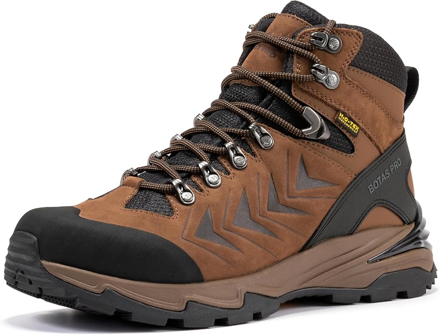 Men's Waterproof Hiking Boots, 6 Inch Slip Resistant Light Weight Outdoor Boots