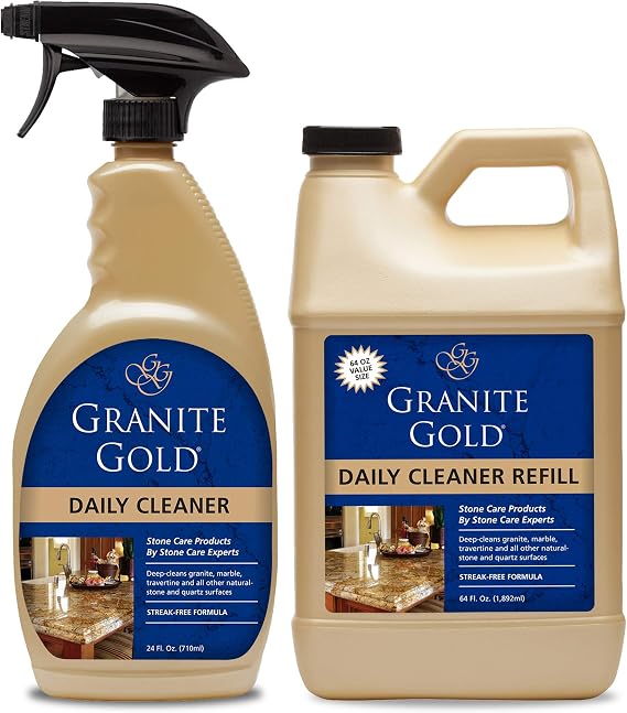 Granite Gold Daily Cleaner for Granite & Quartz Countertops, 24 & 64 oz