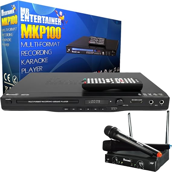 Mr Entertainer MKP100 CDG DVD MP3G Karaoke Player. HDMI/Record/Rip/USB (Wireless Microphones)