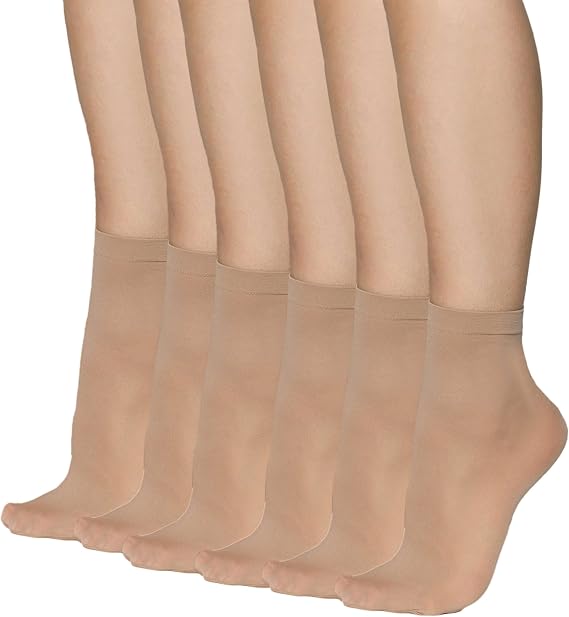 Women's Above Ankle Socks - 40 DEN Opaque Microfiber, Matte Finish, Comfort Top, One Size Fits All, Classic Casual Office Socks for Ladies Cloe 40