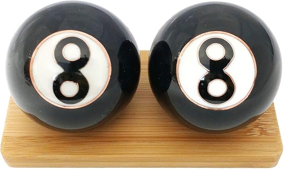 Top Chi 8 Ball Baoding Balls with Bamboo Stand