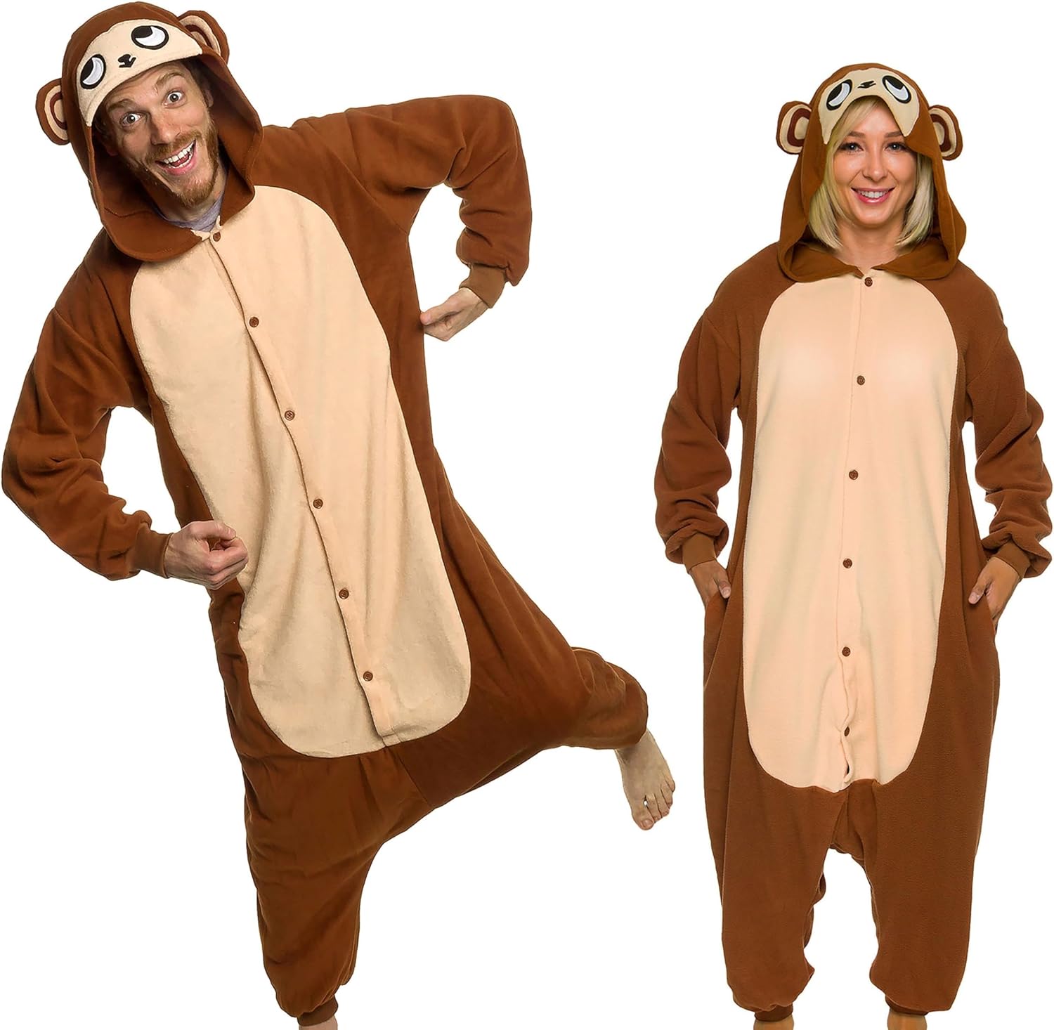 Funziez! Adult Onesie Halloween Costume - Animal and Sea Creature - Plush One Piece Cosplay Suit for Adults, Men and Women
