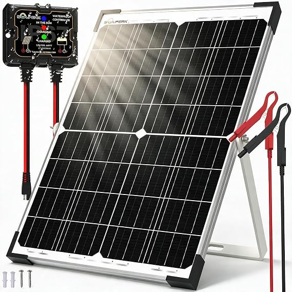 SOLPERK 30W12V Solar Battery Charger Battery Maintainer + MPPT Controller