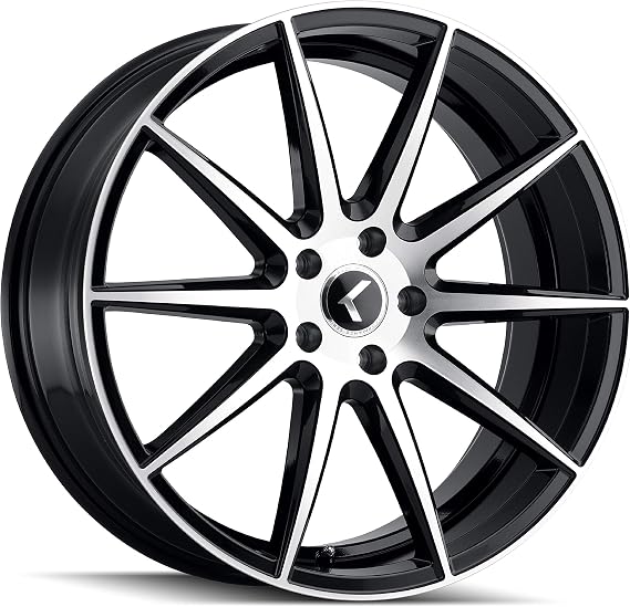 KRAZE 22" Inch 5x115 Wheel Rim KR191 22x8.5 +38mm Black MACHINED