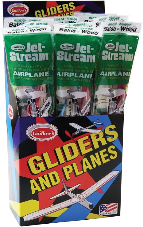 Jetstream Balsa Wood Glider Plane, 18 pack