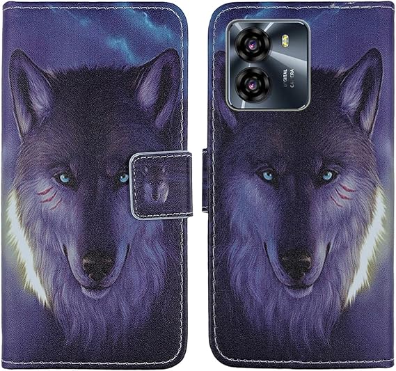 Pattern Wallet Design Flip PU Leather Cover Skin Protection Case for SUNTAK MOJO 6.74" (Wolf)