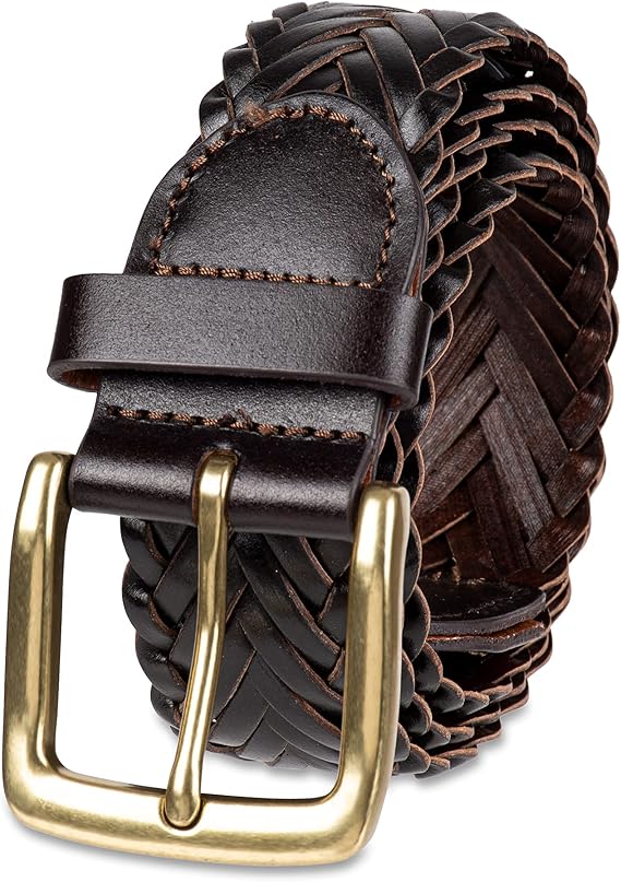 Amazon Essentials Men's Fully Adjustable Braided Casual Dress Belt