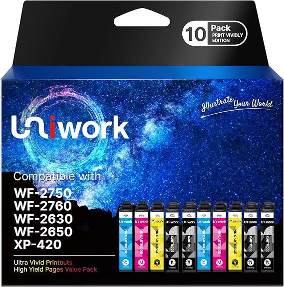 Uniwork Remanufactured Replacement for Epson 220XL Ink Cartridge