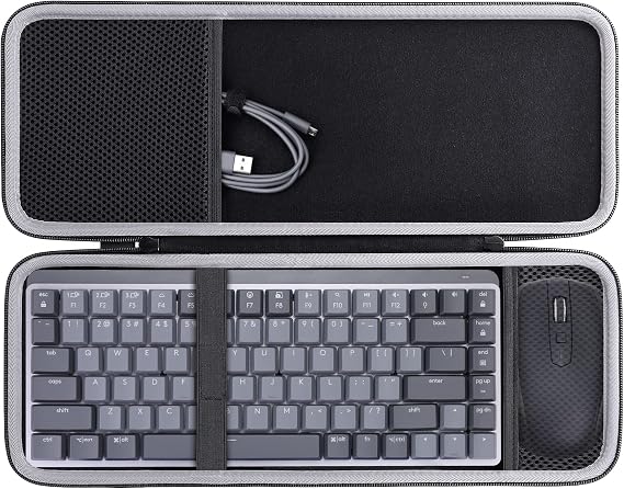 co2CREA Hard Travel Case for Logitech MX Mechanical Mini and Anywhere 3