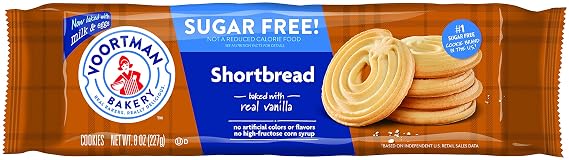Voortman Bakery Sugar Free Shortbread Cookies, 12 Count