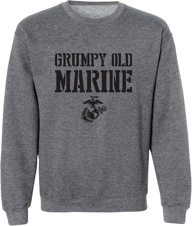 zerogravitee Grumpy Old Marine Crewneck Sweatshirt