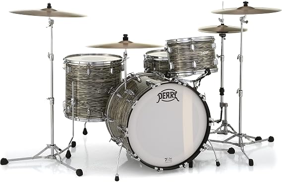 Pearl President Series Deluxe 3-piece 75th Anniversary Edition Shell Pack in Desert Ripple (#768) covered finish featuring 22"x14" Bass Drum w/Cymbal Holder, 13"x9" Tom, and 16"x16" Floor Tom