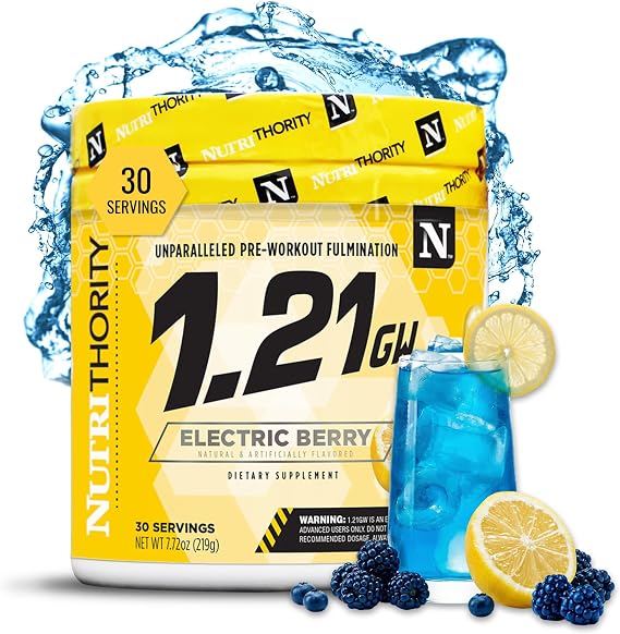 Nutrithority - 1.21GW High Stim Pre Workout Powder for Men (30 Servings)