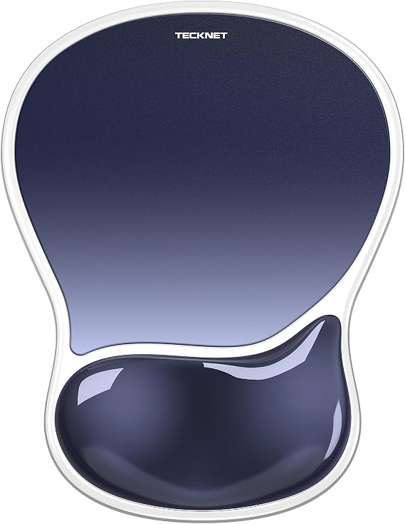 TECKNET Mouse Mat Wrist Support,Ergonomic Gel Mouse Mat,Gradient Blue
