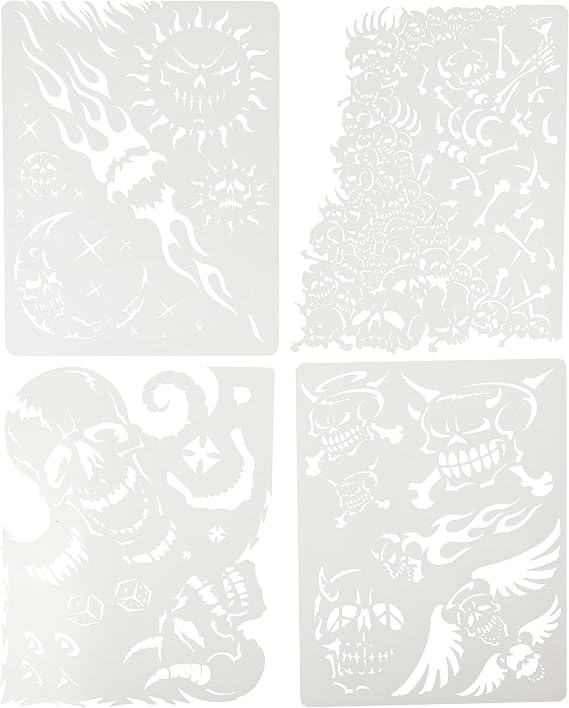 Artool Freehand Airbrush Templates, Son Of Skullmaster Mini Set