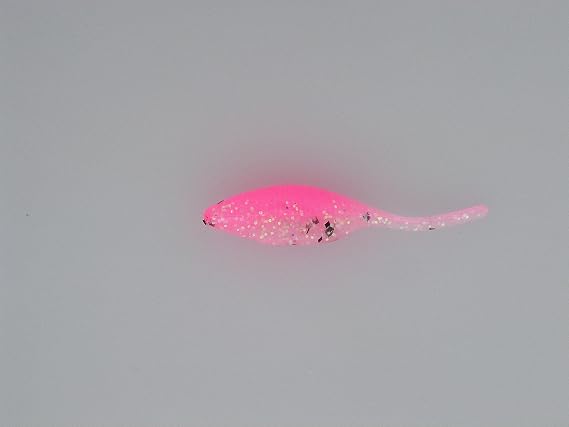 Bass Assassin Tiny Shad Lure, 1-1/2-Inch, Pink Ghost Pumpkin, 15 Count