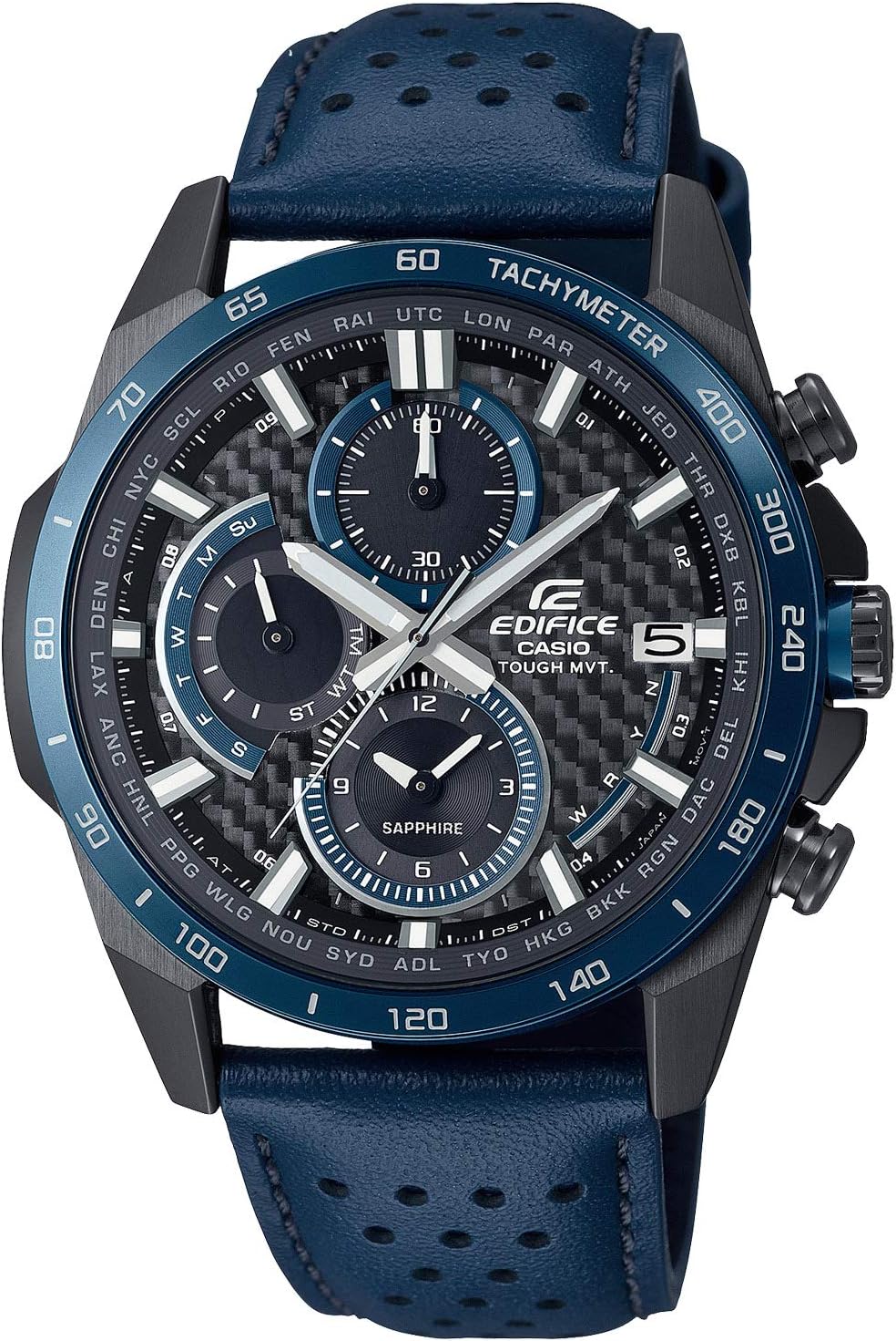 Casio Edifice EQW-A2000CL-2AJF [Edifice Men's Leather Band Sapphire Radio Solar Carbon Dial Smart Access] Watch Shipped from Japan 2021 Model