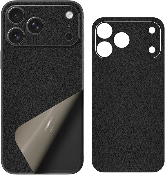 for 2 Pack iPhone 17 Pro Max Camera Lens Protector, Skin Wrap Using 3M Rear Camera Screen Film Vinyl Using 3M Leather
