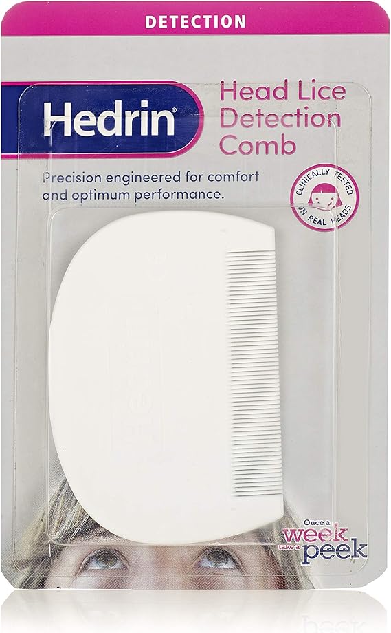 Hedrin Detection Nit Comb, Quickly Detect and Remove Head Lice & Eggs, Fast, Effective Nit & Head Lice Treatment, Suitable for All Hair Types, Adults & Children (Pack of 1)
