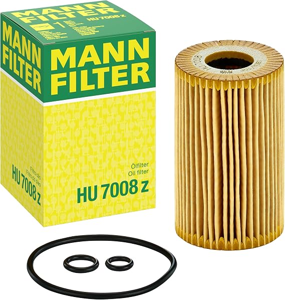 Original MANN-FILTER Oil filter HU 7008 Z – Oil filter set with gasket / gasket set– For Passenger Cars
