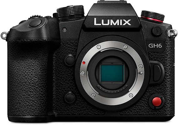 Panasonic LUMIX GH6, 25.2MP Mirrorless Micro Four Thirds Camera with Unlimited C4K/4K 4:2:2 10-bit Video Recording, 7.5-Stop 5-Axis Dual Image Stabilizer DC-GH6BODY Black