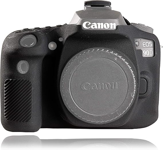 Easy Hood Camera Case Protective Cover for Canon EOS 90D Camera(Black) | Soft Silicone,Anti-Scratch,Dustproof,Shockproof,Slim Fit,Enhanced Grip,Camera Skin Protector,Travel Carring Case,Daily Use