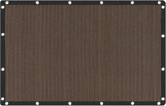 VICLLAX 90% Shade Fabric Sun Shade Cloth with Reinforced Grommets, Outdoor Sun Screen Fabric for Outdoor Patio Garden Pergola Cover Canopy 6x10 FT, Mocha