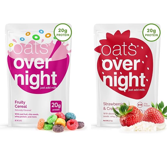 Oats Overnight Fruity Cereal, 20g Protein, 8 Pack